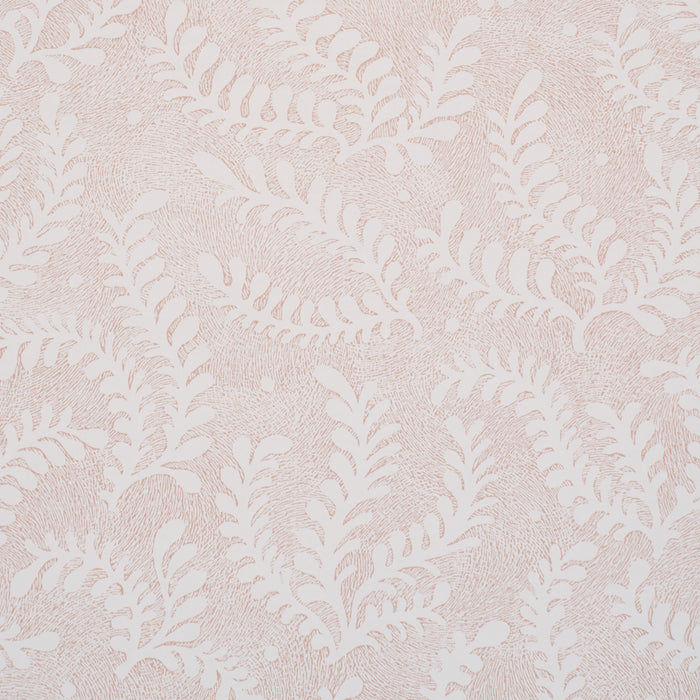 Schumacher Etched Fern Blush Wallpaper Sample 5010384
