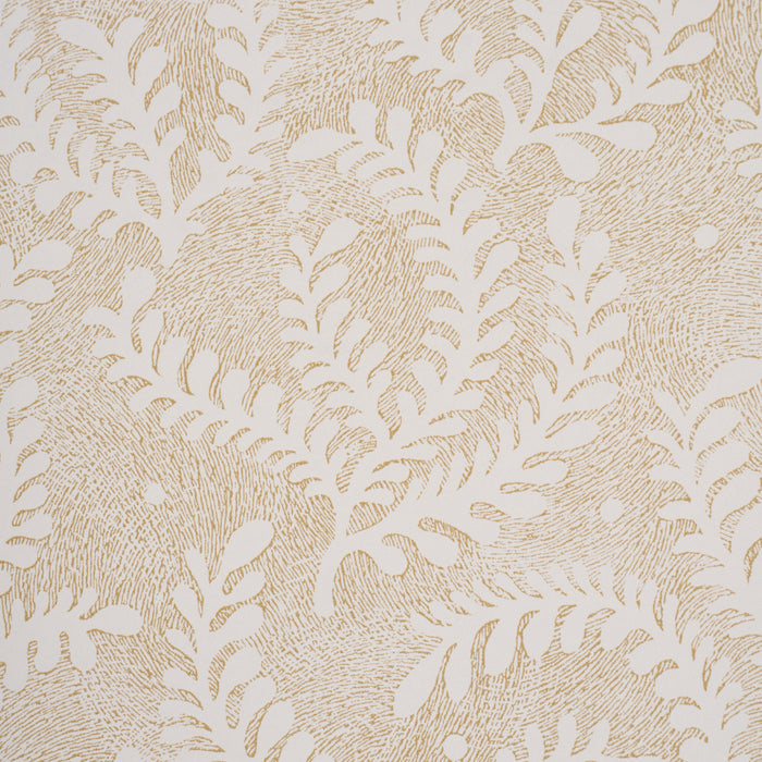 Schumacher Etched Fern Ochre Wallpaper 5010386