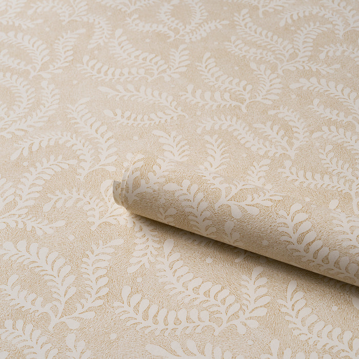 Schumacher Etched Fern Ochre Wallpaper 5010386