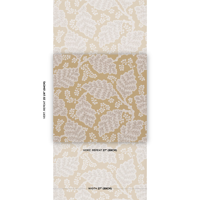 Schumacher Estelle Ochre Wallpaper 5010393