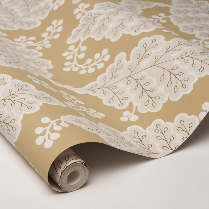 Schumacher Estelle Ochre Wallpaper 5010393