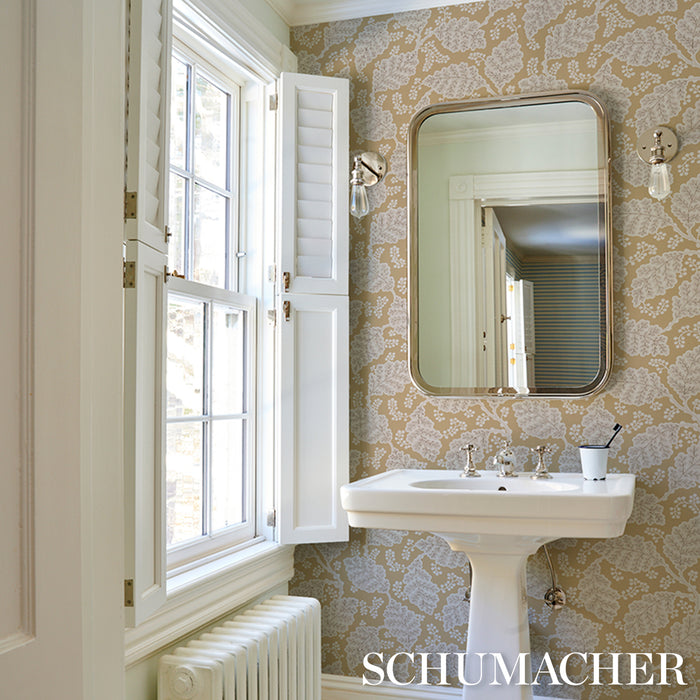 Schumacher Estelle Ochre Wallpaper 5010393