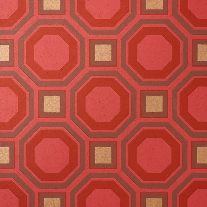 Schumacher Hanover Ruby Wallpaper Sample 5010431