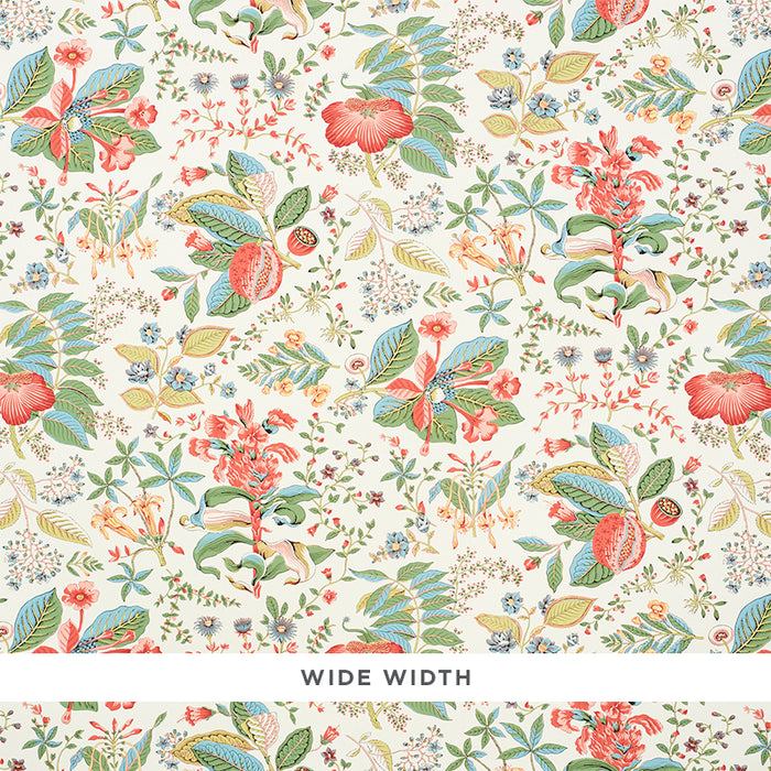 Schumacher Pomegranate Botanical Document Wallpaper Sample 5010441