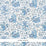 Schumacher Pomegranate Botanical Blue Wallpaper Sample 5010443