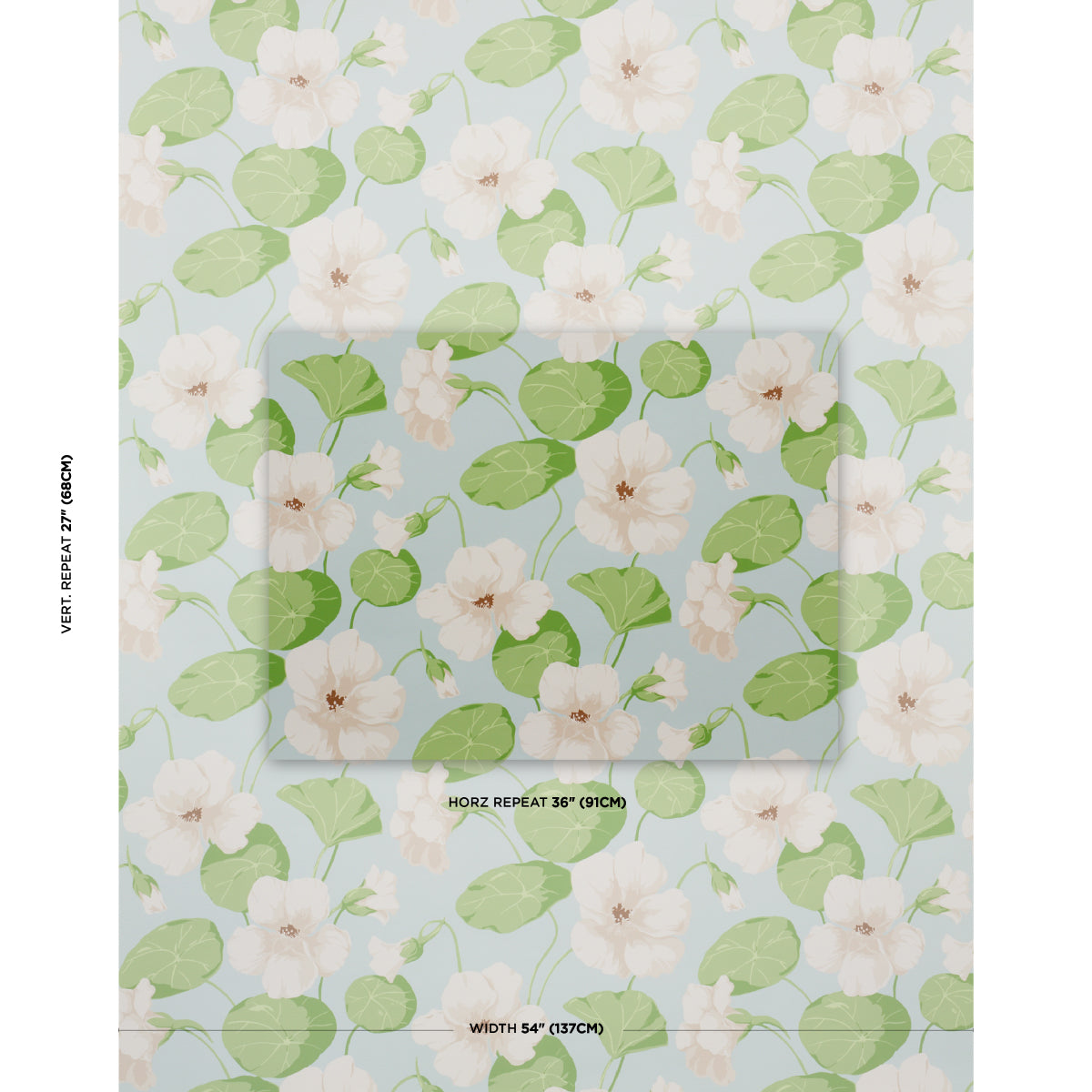 Schumacher Nasturtium Sky Wallpaper 5010471