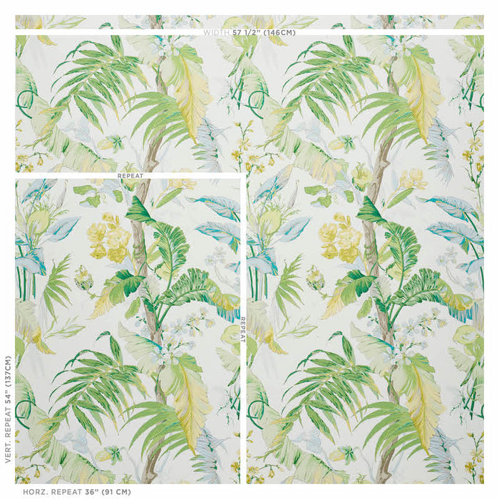 Schumacher Tropique Citron Wallpaper Sample 5010480