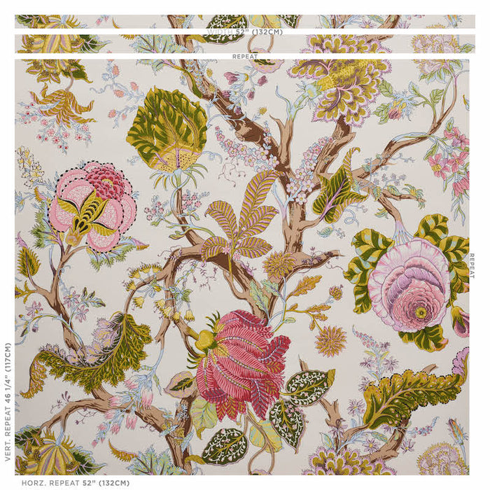 Schumacher Indian Arbre Spring Wallpaper Sample 5010491