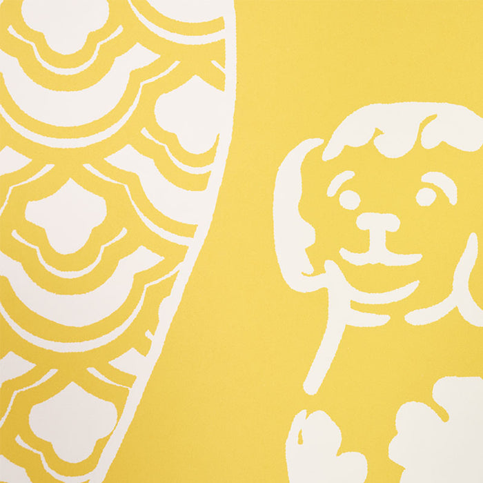 Schumacher Hellene Yellow Wallpaper Sample 5010550