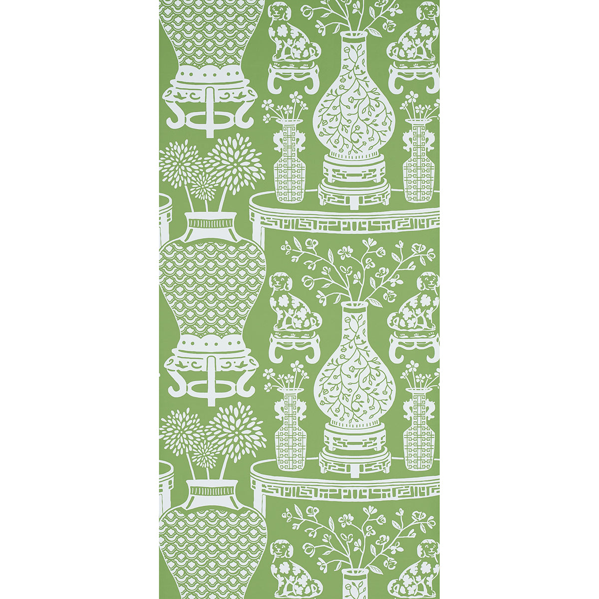 Schumacher Hellene Green Wallpaper Sample 5010552
