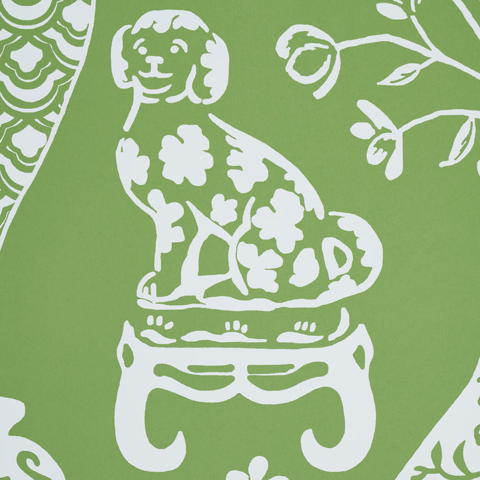 Schumacher Hellene Green Wallpaper Sample 5010552