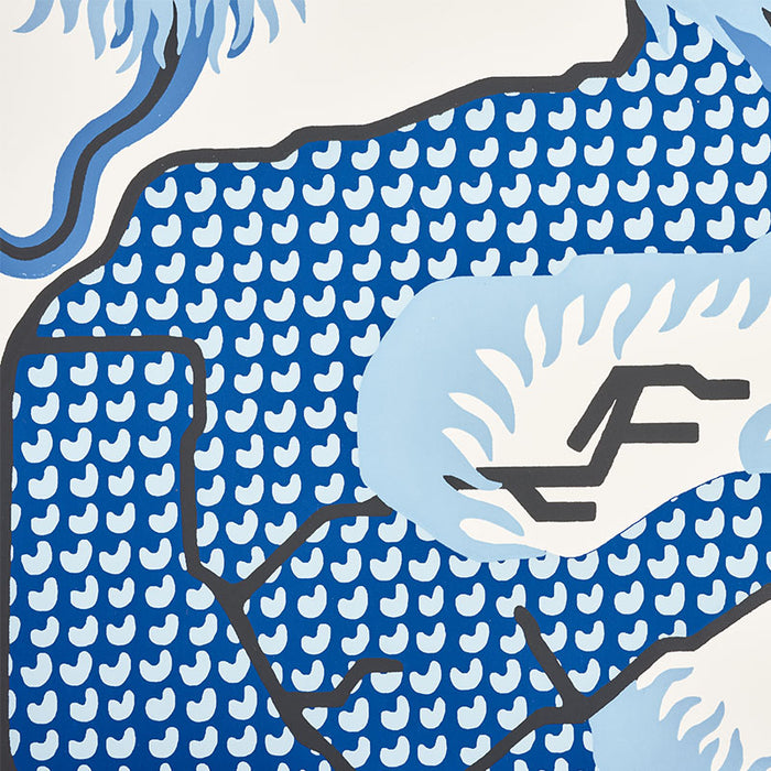 Schumacher Magical Ming Dragon Porcelain Wallpaper Sample 5010600