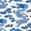 Schumacher Magical Ming Dragon Porcelain Wallpaper Sample 5010600