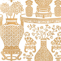 Schumacher Hellene Mylar Gold Wallpaper 5010611