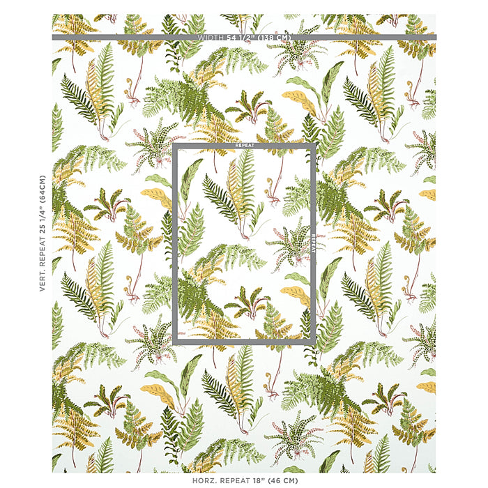 Schumacher Les Fougeres Spring Wallpaper Sample 5010661