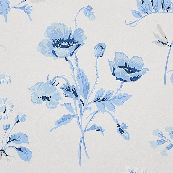 Schumacher Floreana Blue Wallpaper Sample 5010681