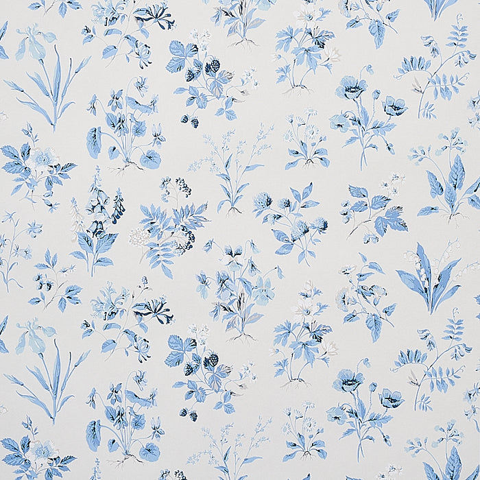 Schumacher Floreana Blue Wallpaper Sample 5010681
