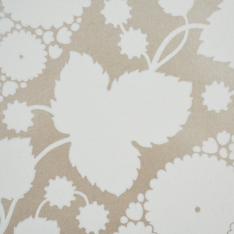 Schumacher Marianne Champagne Wallpaper Sample 5010720
