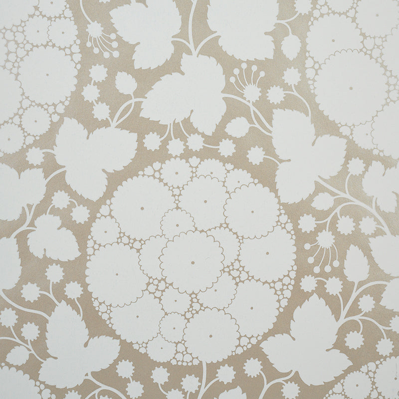 Schumacher Marianne Champagne Wallpaper Sample 5010720