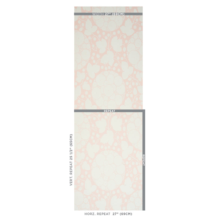 Schumacher Marianne Blush Wallpaper Sample 5010721