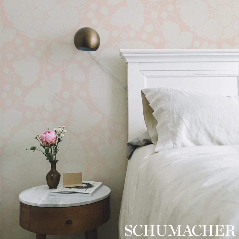 Schumacher Marianne Blush Wallpaper Sample 5010721