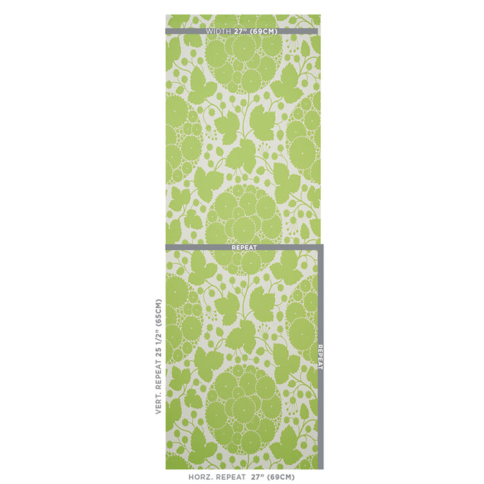 Schumacher Marianne Leaf Wallpaper Sample 5010722