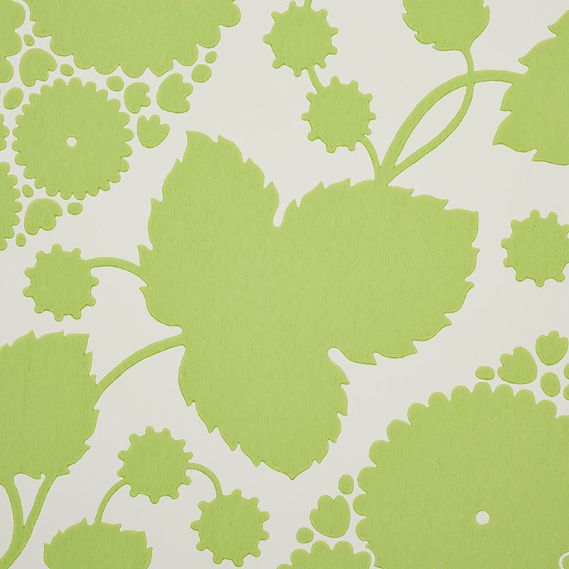Schumacher Marianne Leaf Wallpaper Sample 5010722