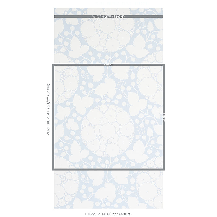 Schumacher Marianne Sky Wallpaper Sample 5010723