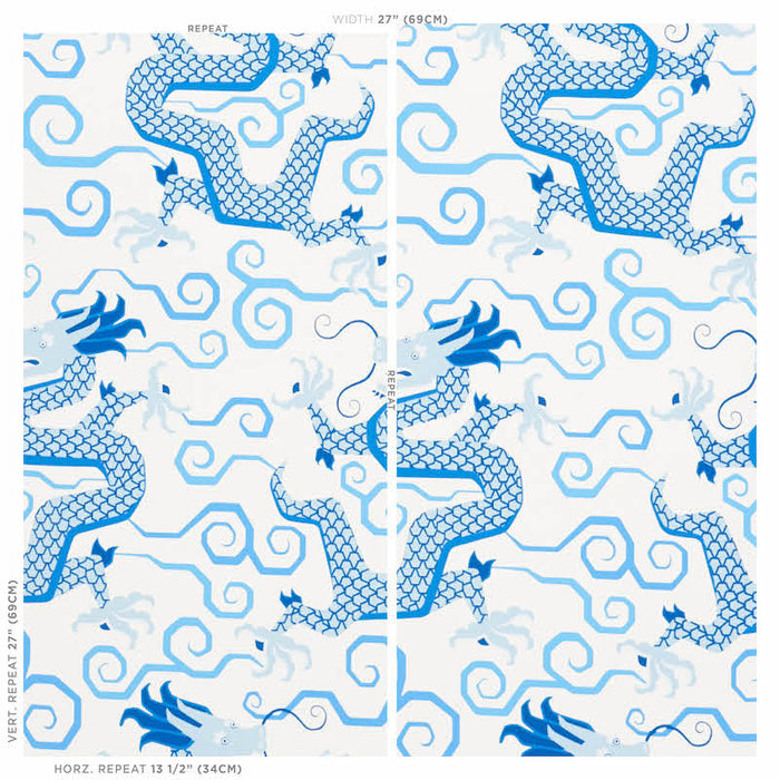 Schumacher Bixi Porcelain Wallpaper Sample 5010730