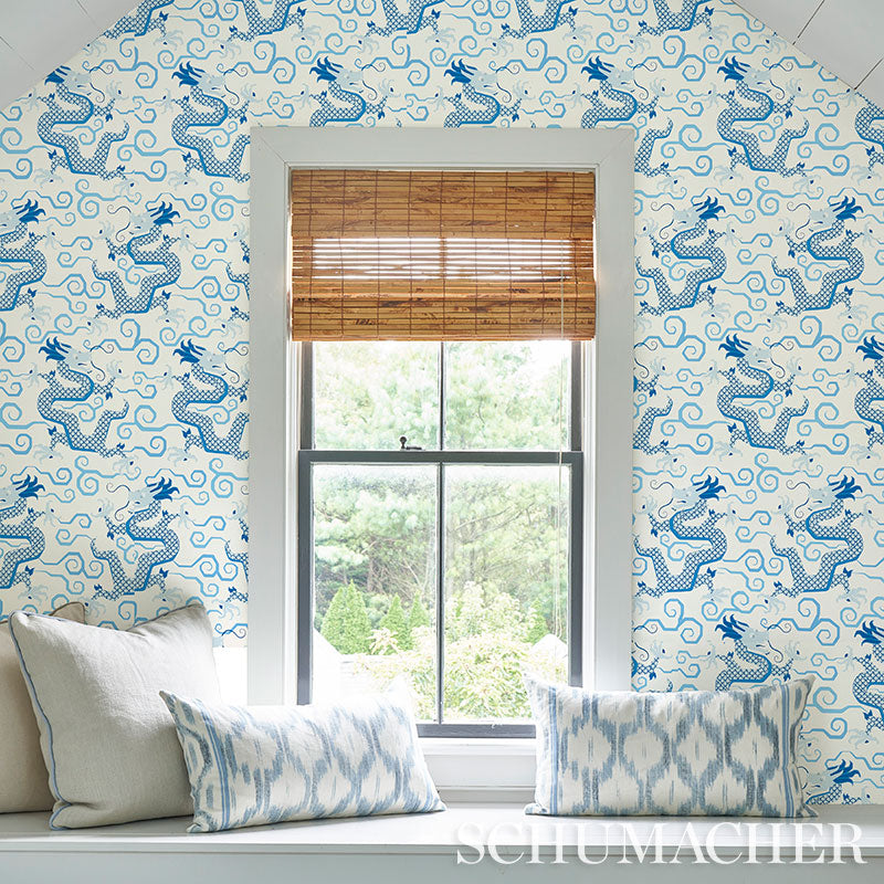 Schumacher Bixi Sapphire Wallpaper Sample 5010731