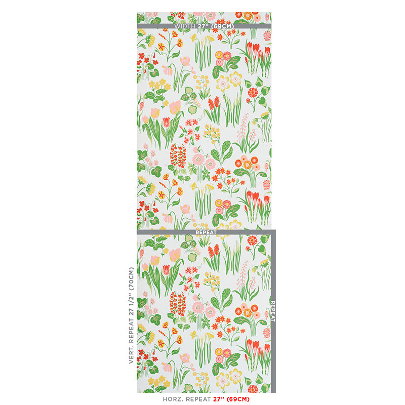 Schumacher Carly Pink Wallpaper Sample 5010770
