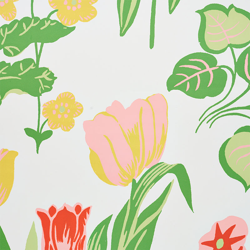 Schumacher Carly Pink Wallpaper Sample 5010770