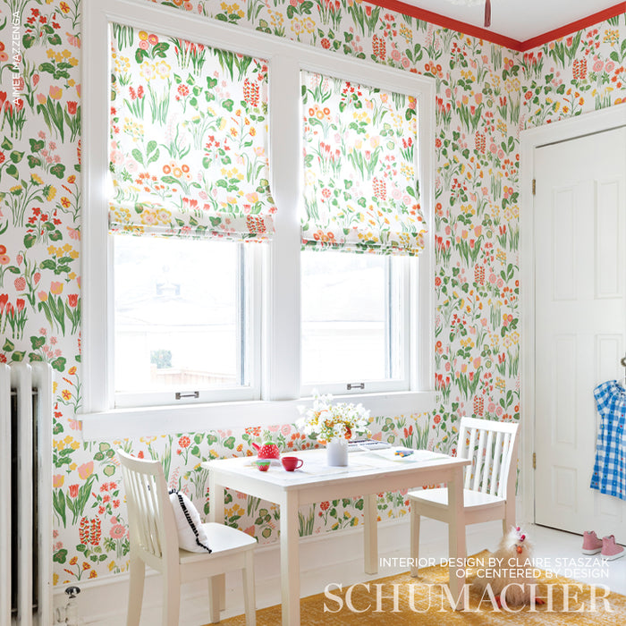 Schumacher Carly Pink Wallpaper Sample 5010770