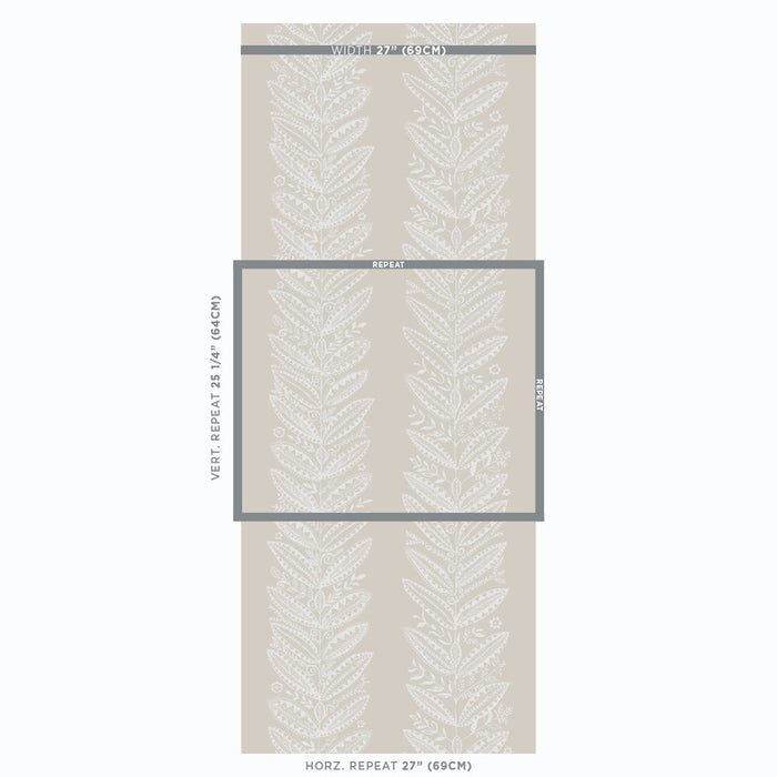 Schumacher Eland Natural Wallpaper Sample 5010830