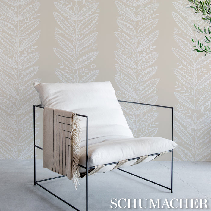 Schumacher Eland Natural Wallpaper Sample 5010830
