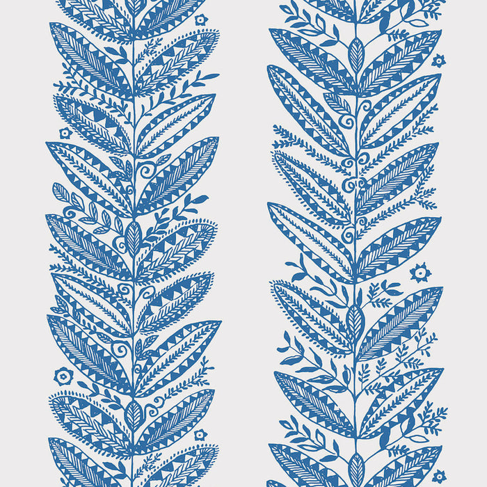 Schumacher Eland Blue Wallpaper Sample 5010831