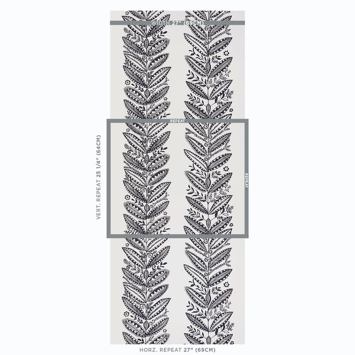 Schumacher Eland Black Wallpaper Sample 5010832