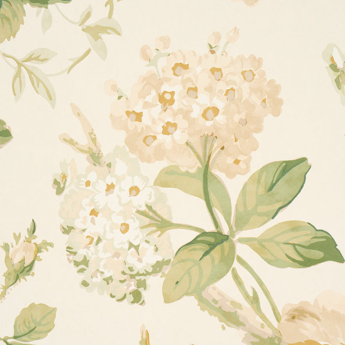 Schumacher Nancy Floral Ivory Wallpaper Sample 5010842