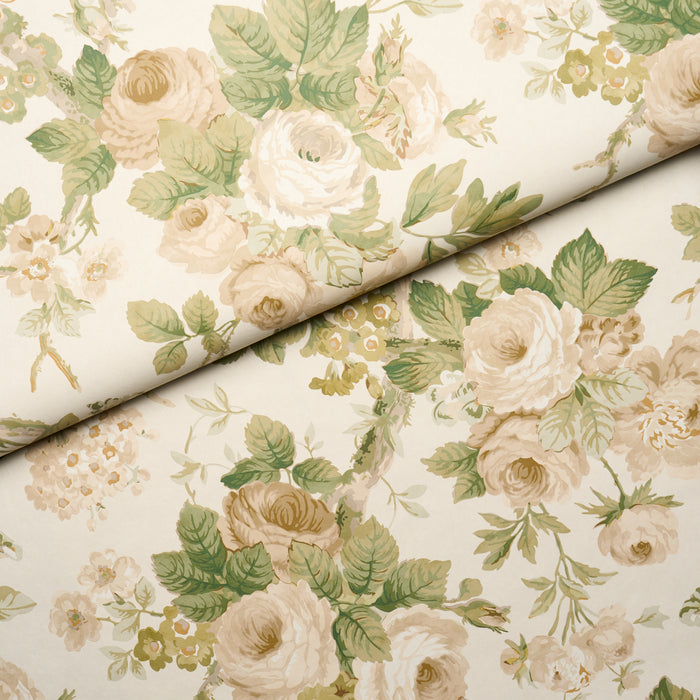 Schumacher Nancy Floral Ivory Wallpaper 5010842