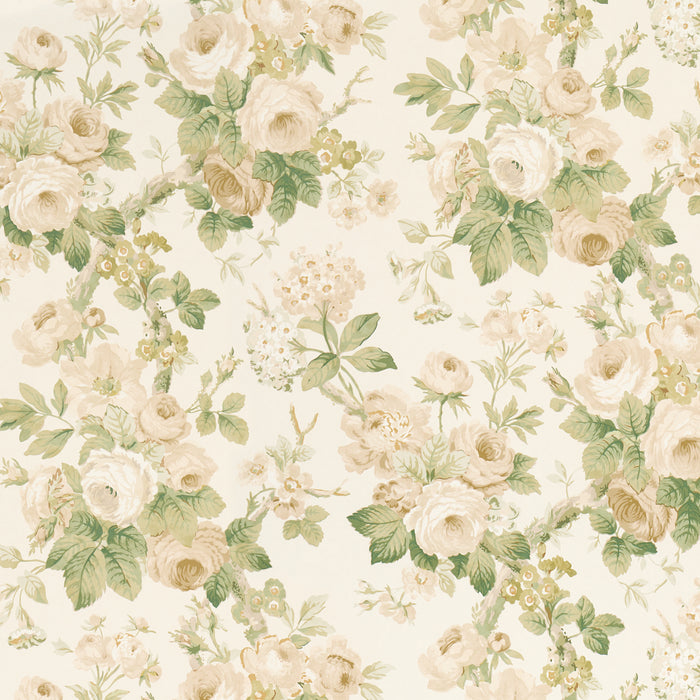 Schumacher Nancy Floral Ivory Wallpaper Sample 5010842