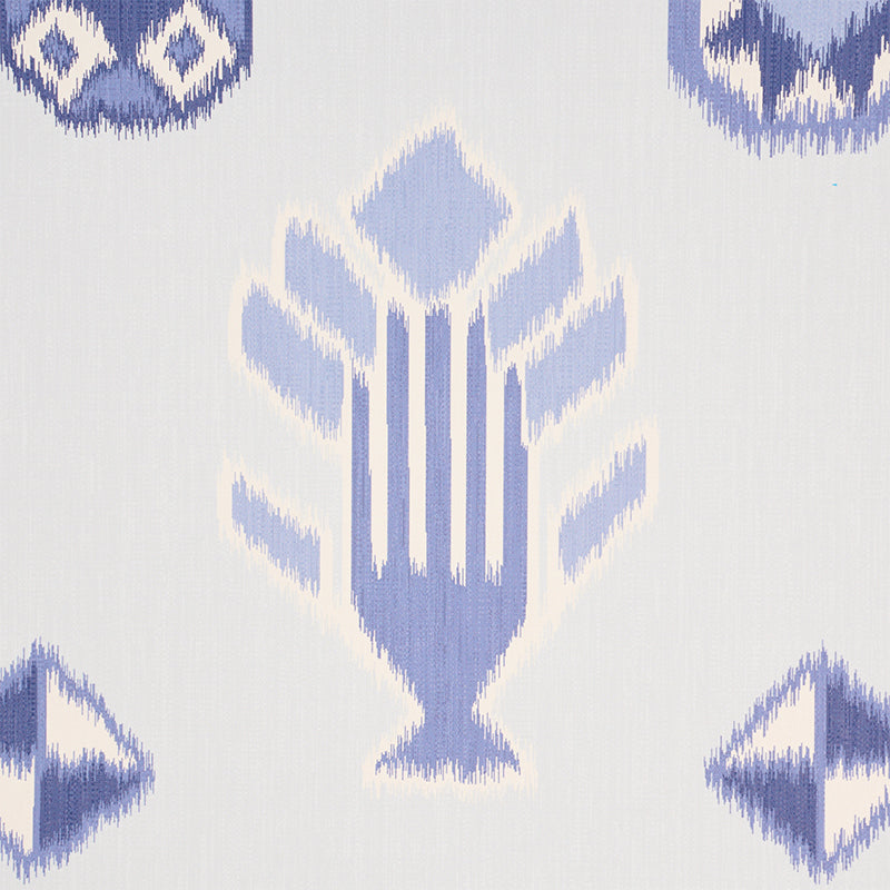 Schumacher Chuska Warp Print Blue Wallpaper Sample 5010870