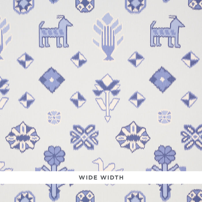 Schumacher Chuska Warp Print Blue Wallpaper Sample 5010870