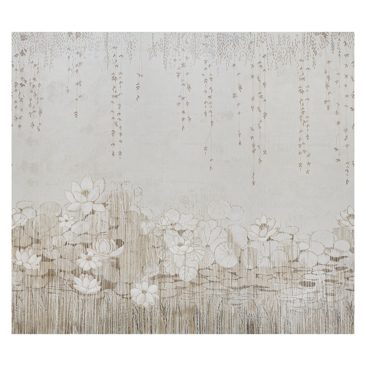 Schumacher Chatoyant Panel Set Blush Wallpaper Sample 5010890