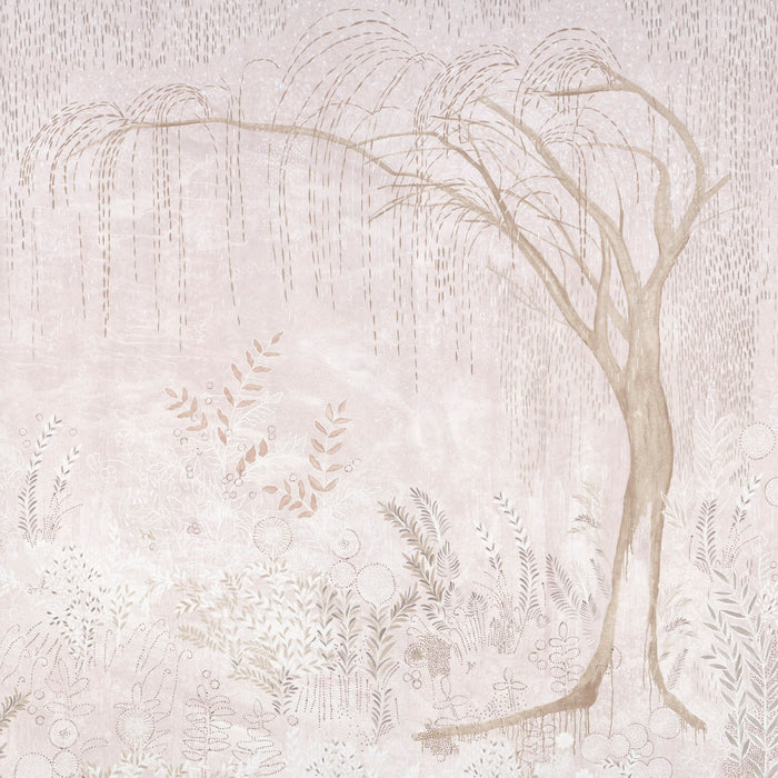 Schumacher Bisou Panel Set Blush Wallpaper Sample 5010933
