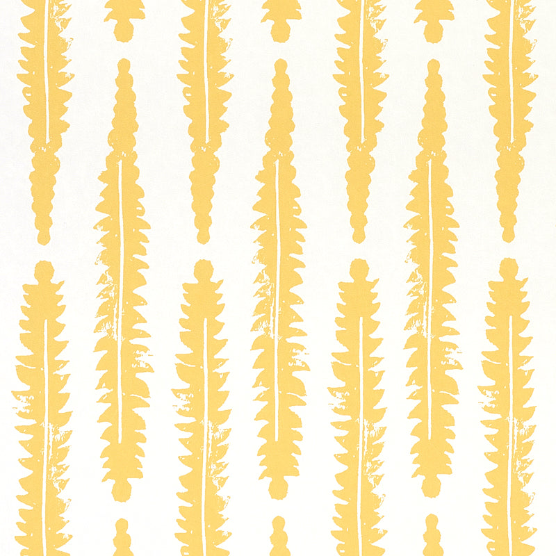Schumacher Fern Mustard Wallpaper Sample 5011112
