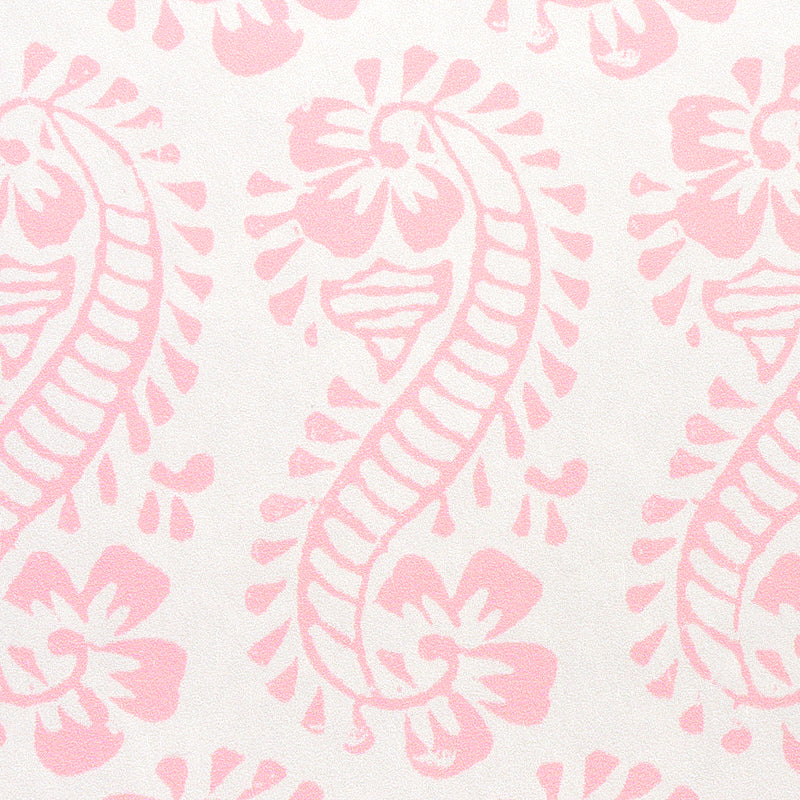 Schumacher Lani Pink Wallpaper Sample 5011122