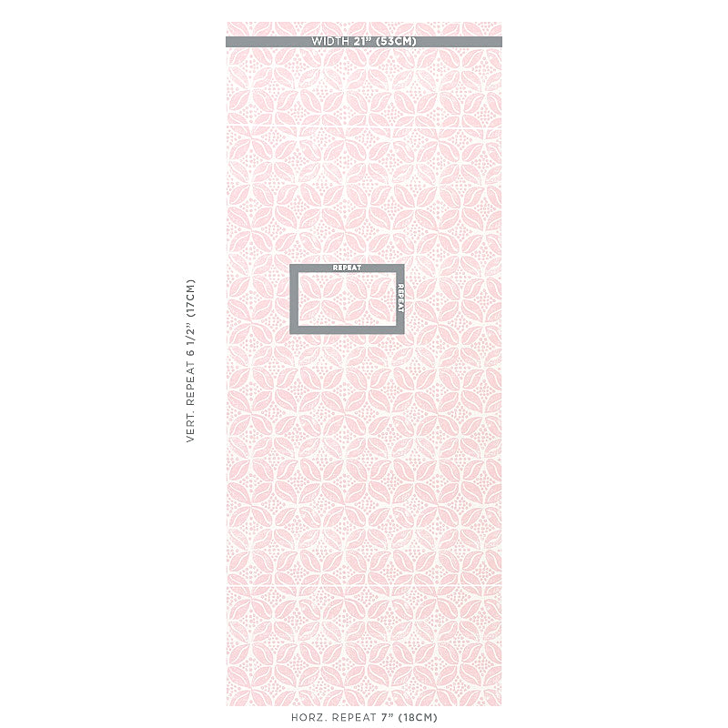 Schumacher Coffee Bean Pink Wallpaper Sample 5011140