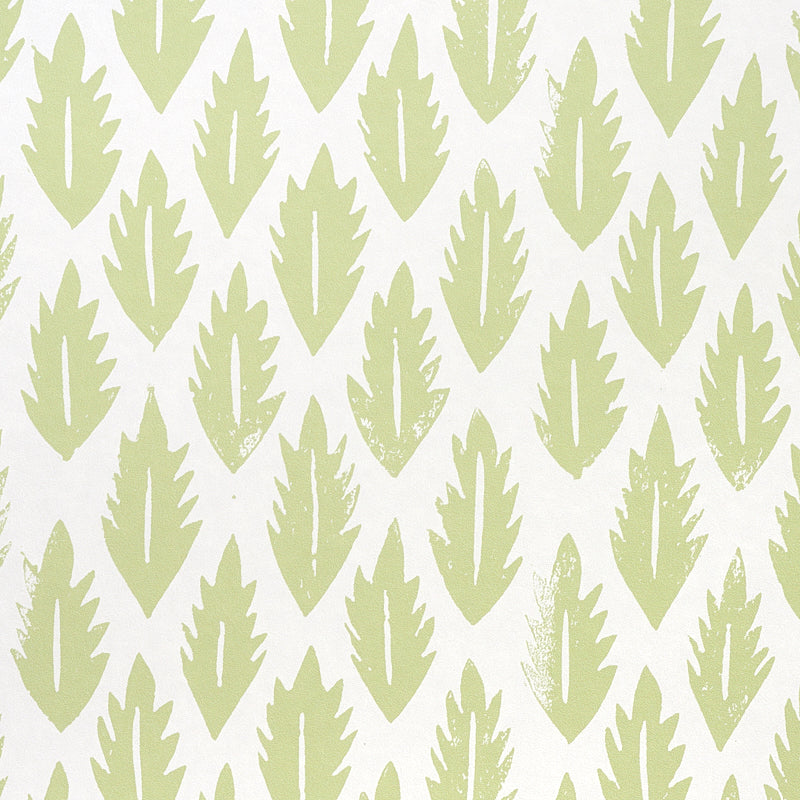 Schumacher Leaf Grass Green Wallpaper Sample 5011150