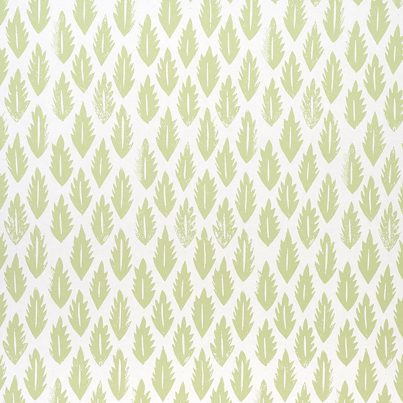Schumacher Leaf Grass Green Wallpaper Sample 5011150