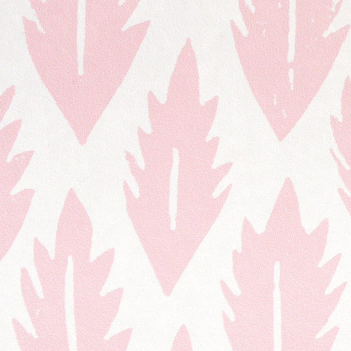 Schumacher Leaf Pink Wallpaper Sample 5011151